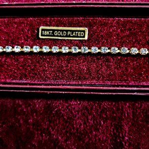 18K Gold Plated Tennis Bracelet - 50% Discount